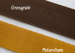 petersham ribbon vs grosgrain